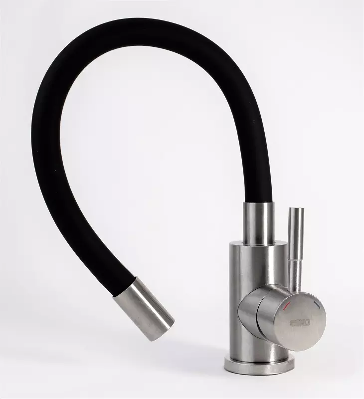 Смеситель для кухни, гибкий излив, черный ESKO Snake K44 B