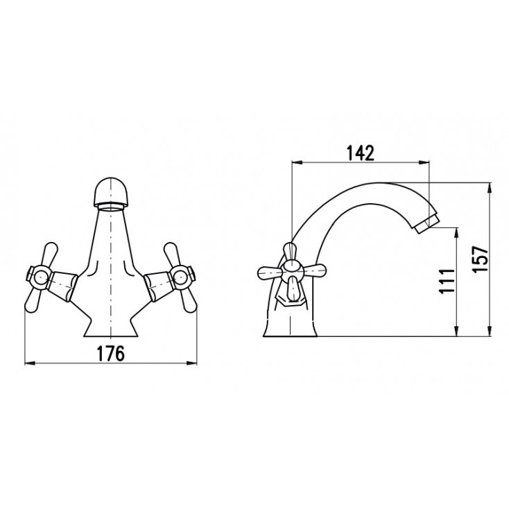 MK329.5 MORAVA RETRO Cмеситель для умывальника 