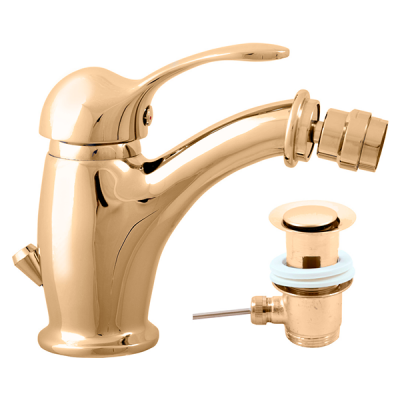 Смеситель для биде с донным клапаном, золото Rav Slezak Labe L045.5KZ