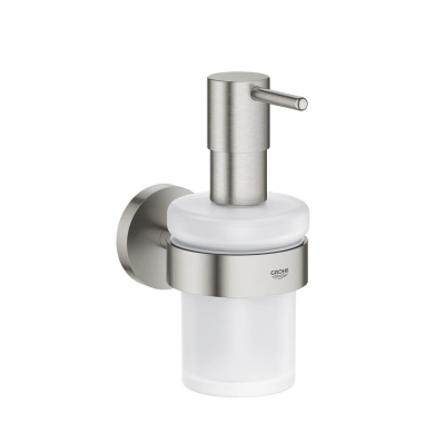 Дозатор жидкого мыла с держателем, суперсталь Grohe Essentials 40448DC1