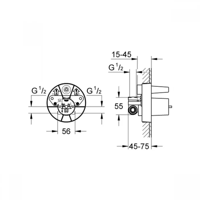 Скрытая монтажная часть смесителя Grohe 33964000