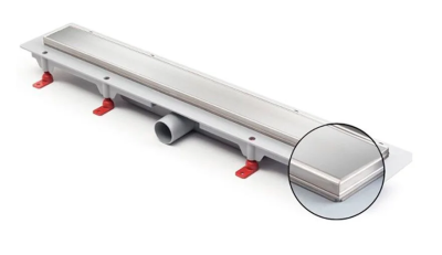 Трап линейный для пола, боковой слив, с рамкой MCH CH650KN1