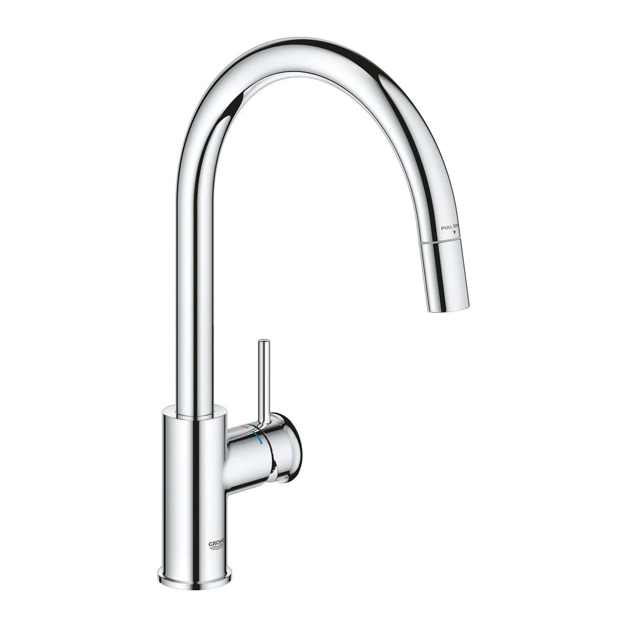 Смеситель для кухни, выдвижной излив, хром Grohe BauClassic 30573000