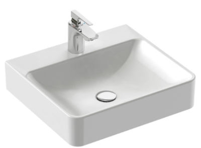 EVE112-00 VOX Накладная раковина 50x45 см, 1 отверстие для смесителя, белая