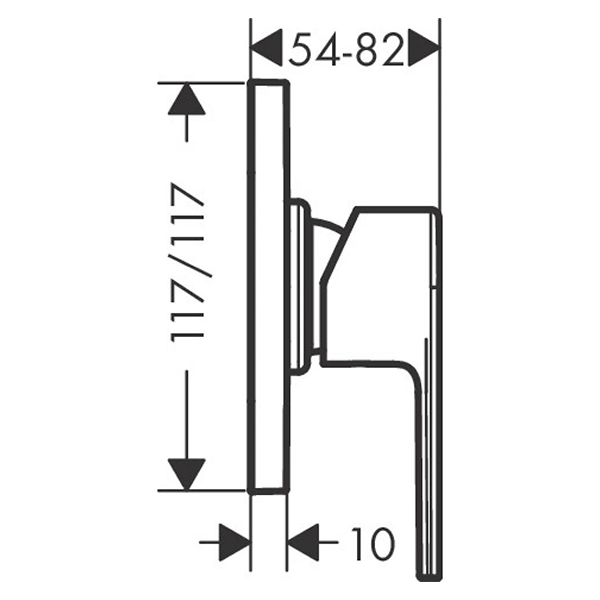 Смеситель для душа, хром Hansgrohe Vernis Shape 71658000