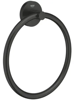 Кольцо-держатель для полотенца, черный матовый Grohe QuickFix Start 411742430