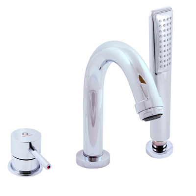 SE962.5Y SEINA Смеситель для ванны на 3-отв., переключатель в миксе, душевой шлангс пружиной 2см 