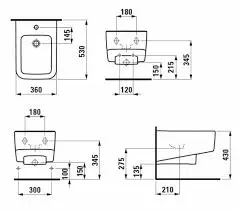 Биде подвесное Laufen Pro S 8309610003021