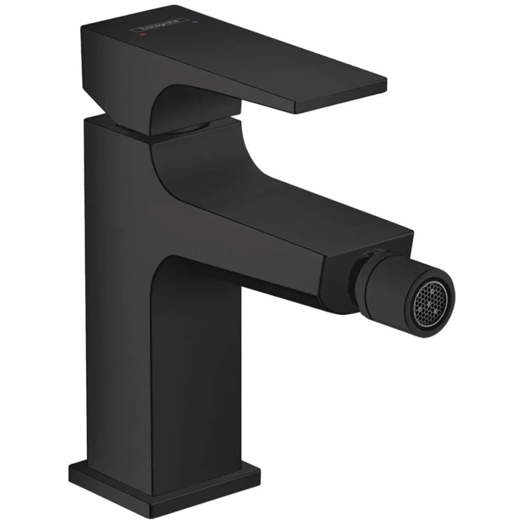 Смеситель для биде с донным клапаном, черный Hansgrohe Metropol 32520670