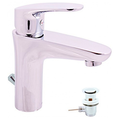 Смеситель для раковины с донным клапаном, хром Rav Slezak Amur AM727.5K