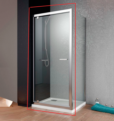 Душевая дверь 900х1900, прозрачное стекло, хром Radaway Twist DW+S 382002-01