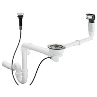 Сифон для кухонной мойки, слив-перелив, хром Hansgrohe 43931800