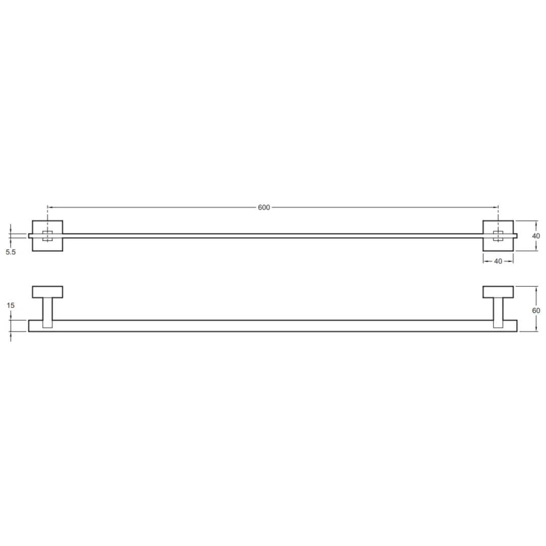 Держатель для полотенца 600, хром Jacob Delafon Eo Mecanique E77869-CP