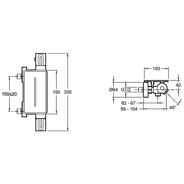 Термостат для ванны, хром Jacob Delafon Metro E21768-CP