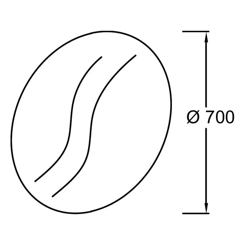 EB1144-NF Круглое зеркало, 70 см