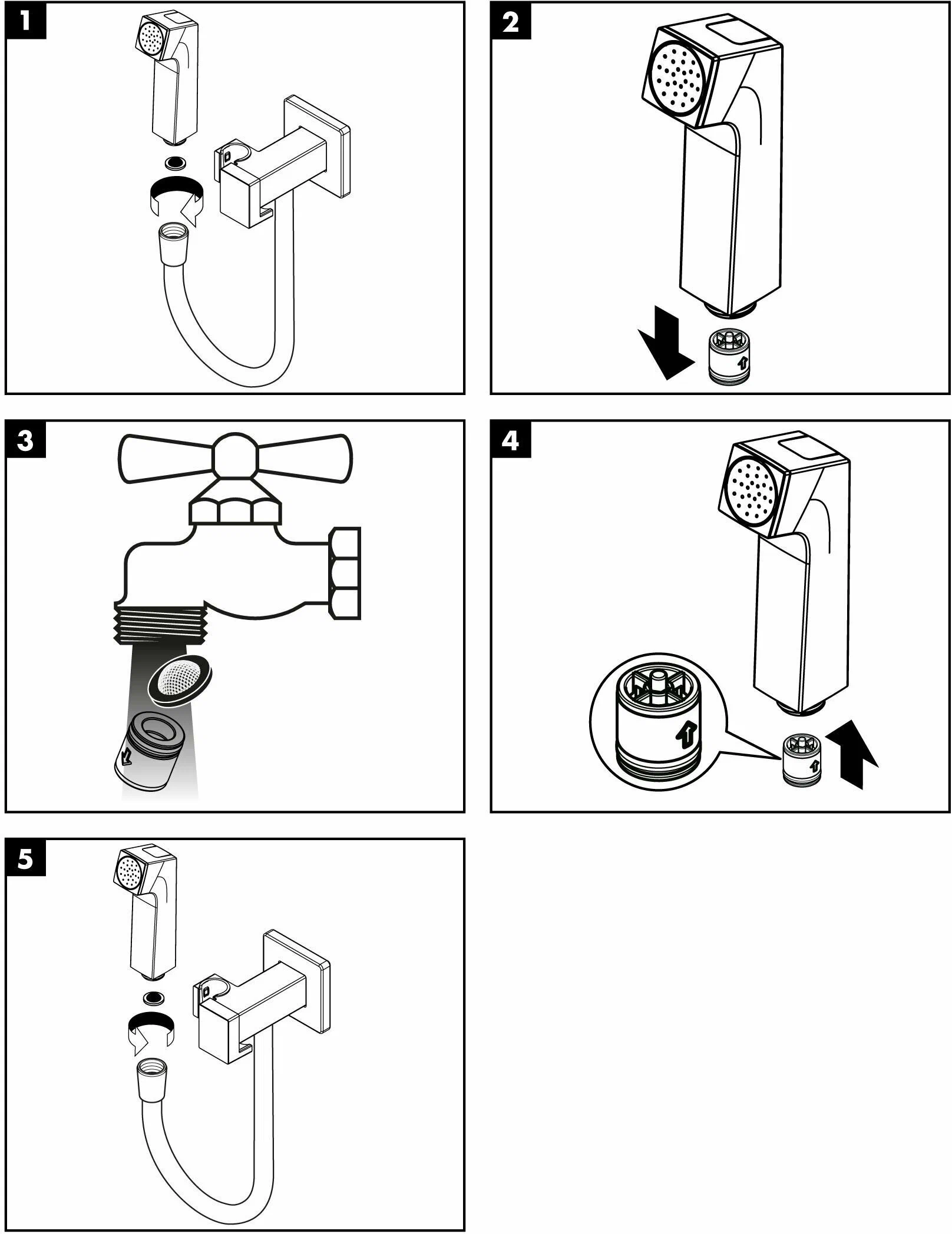 Гигиенический душ с держателем и шлангом 1250, без смешивания, хром Hansgrohe 29231000