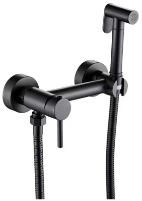 Гигиенический душ со смесителем, встраиваемый, черный ESKO SMH02 BLACK