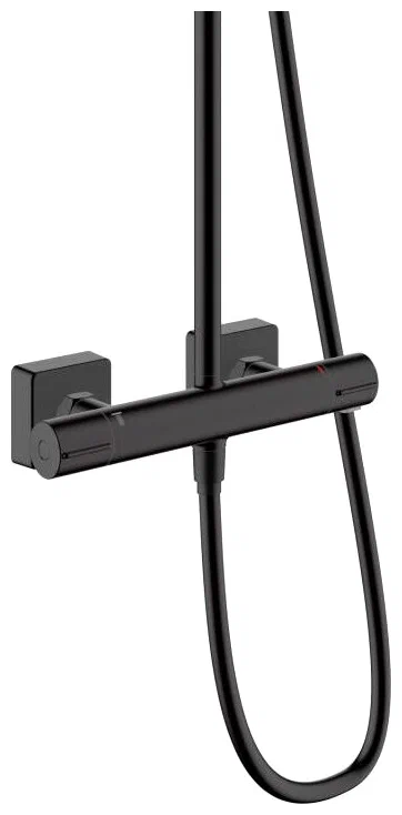 Душевая система с термостатом, черный Hansgrohe Vernis Shape Showerpipe 26286670