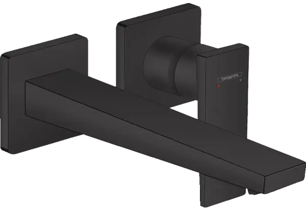 Смеситель для раковины, настенный, черный Hansgrohe Metropol 32526670