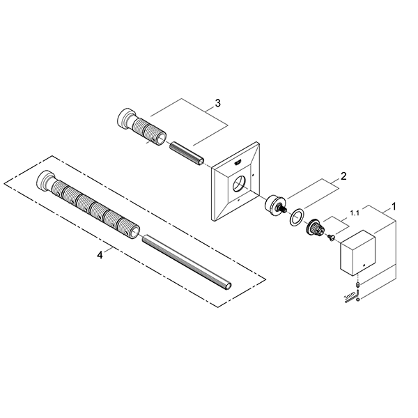Накладная панель скрытой вентильной головки Grohe Allure Brilliant 19796000