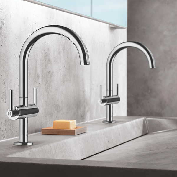 Смеситель для раковины, размер L, двухвентильный, хром Grohe Atrio 21022003