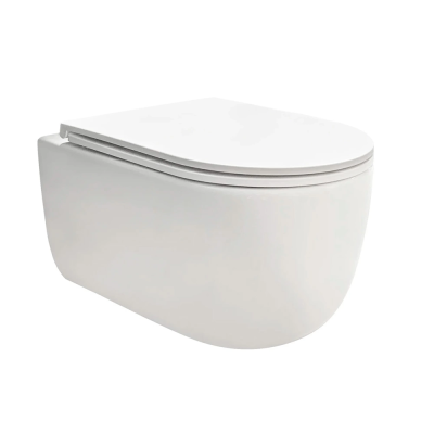 Унитаз подвесной со смывом торнадо и крышкой-сиденьем, белый SSWW WCT3011