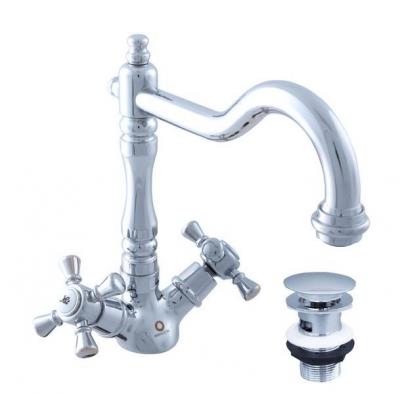 Смеситель для раковины, хром Rav Slezak Morava MK321.5/8