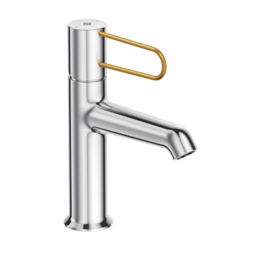 Смеситель для раковины, хром/золото Jacob Delafon Odeon Rive Gauche E21028-GLD-CP