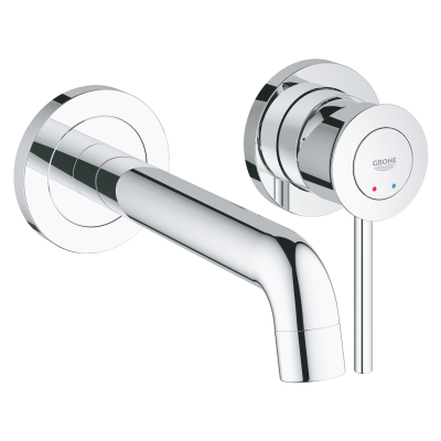Смеситель для раковины, на 2 отверстия, встраиваемый, хром Grohe BauClassic 2029200C