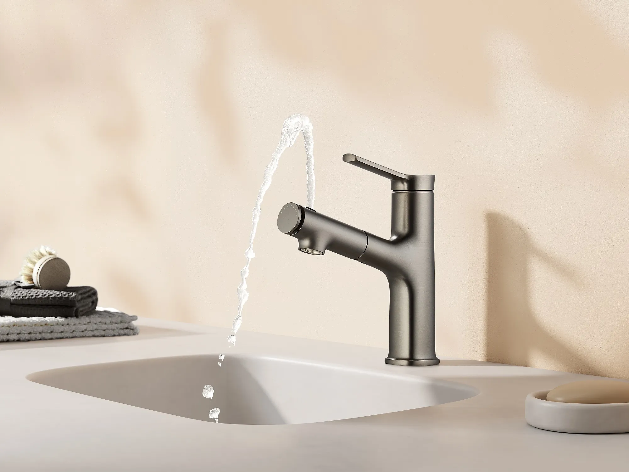 Смеситель для раковины, серый SSWW SATM016B-GA0-1