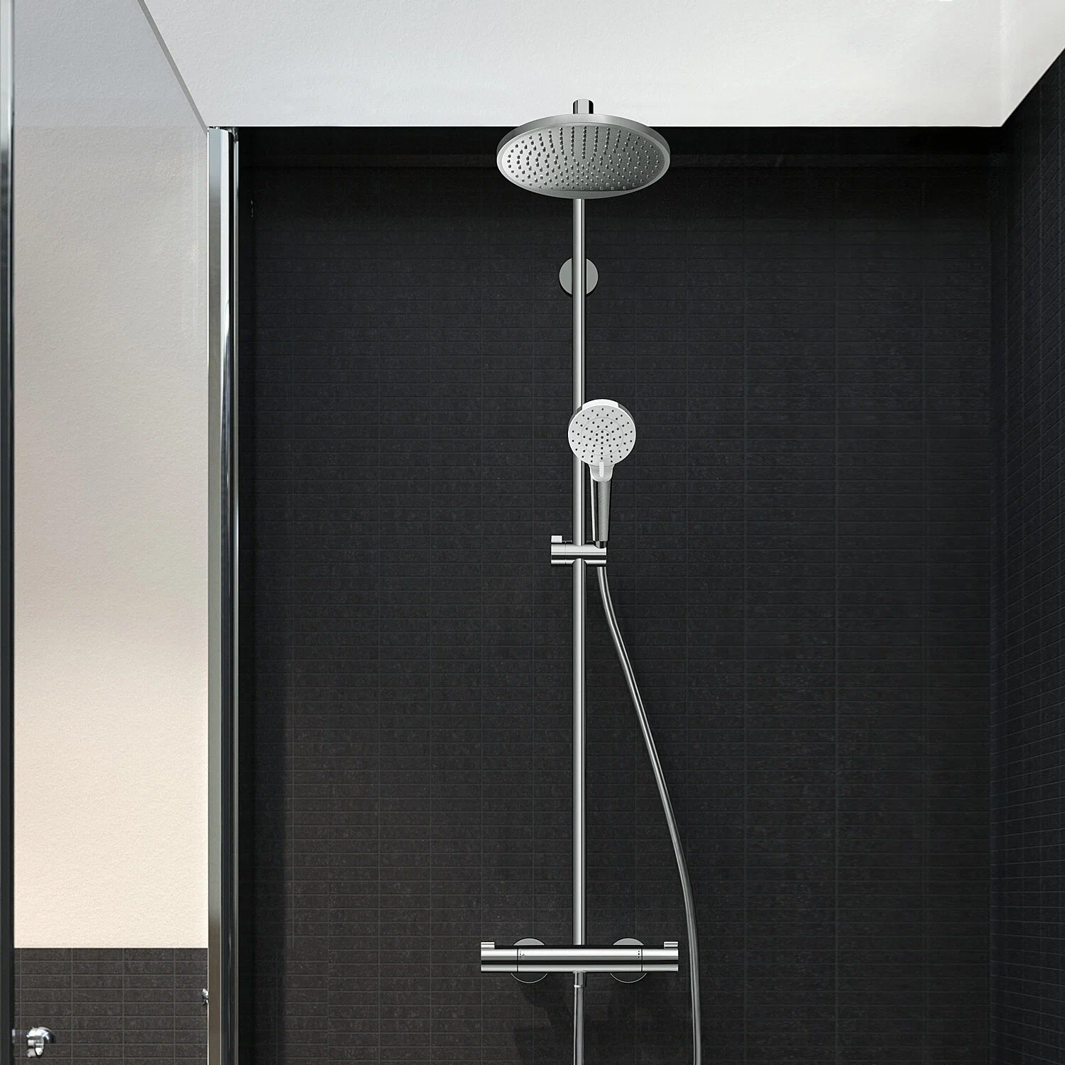 Душевая система с термостатом для душа, хром Hansgrohe Crometta 240 Showerpipe 27267000