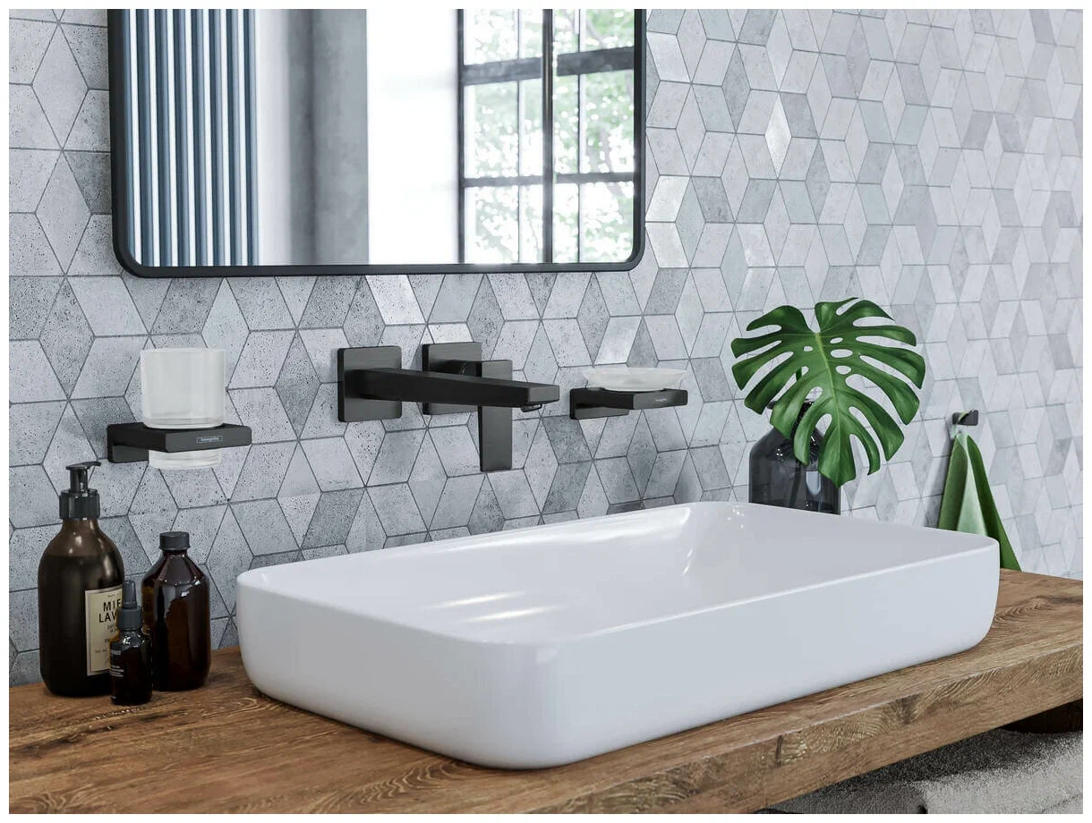 Мыльница с держателем, черная Hansgrohe AddStoris 41746670