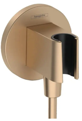 Подключение для душевого шланга с держателем для душа, бронза Hansgrohe Fixfit Porter S 26888140