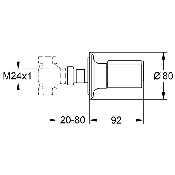 Накладная панель скрытой вентильной головки Grohe Grohtherm1000 19237000