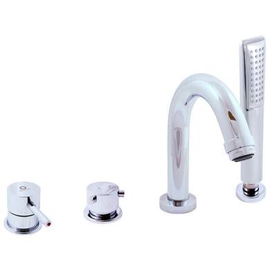 SE962.5P SEINA "Смеситель для ванны на 4-отв., переключатель в миксе, душевой шлангс пружиной 2см 