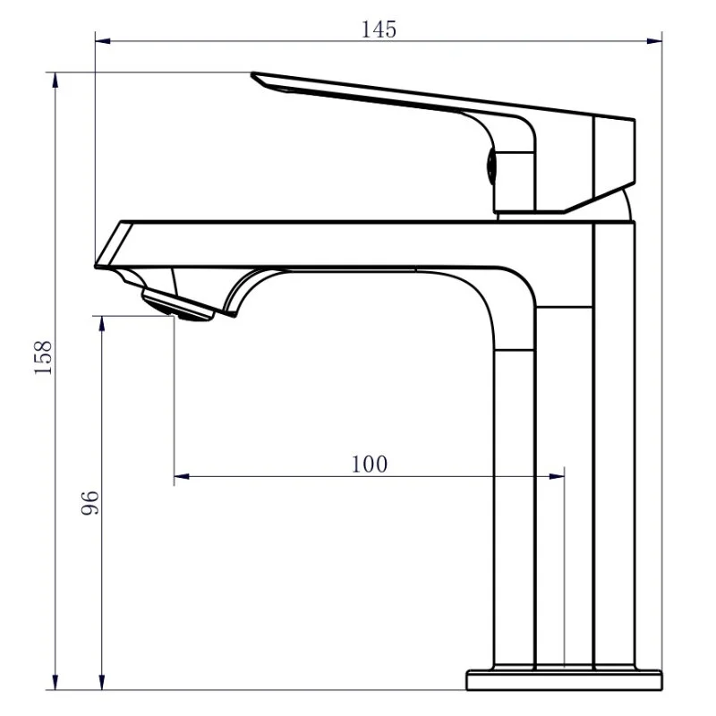 Смеситель для раковины, черный VODA Surf SF26MB