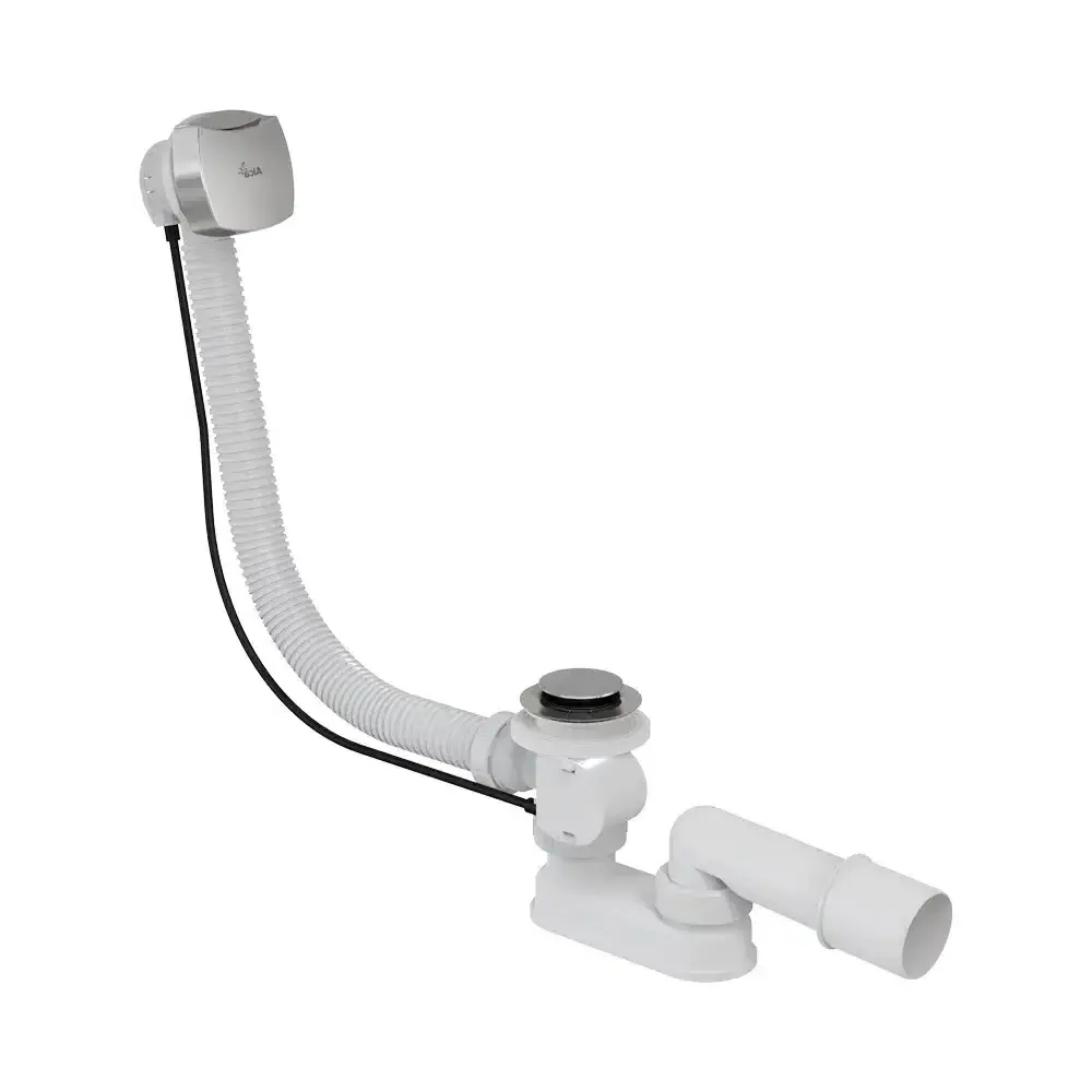 Сифон для ванны 80, автомат, комплект, хром Alcaplast A51CR-80