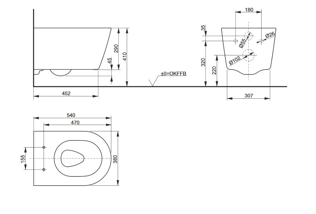 Унитаз подвесной, белый TOTO RP CW552RY