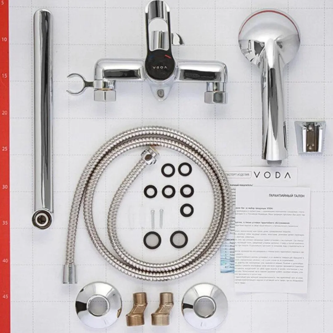 Смеситель для ванны, длинный излив, хром VODA Future FT31