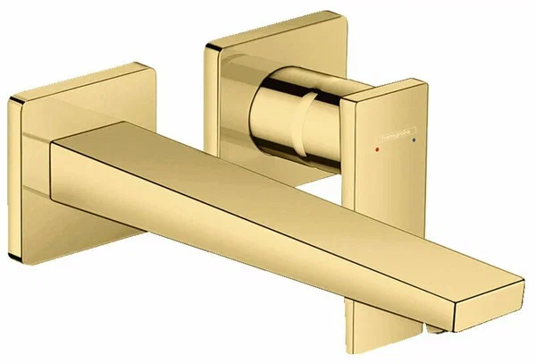 Смеситель для раковины, настенный, золото Hansgrohe Metropol 32526990