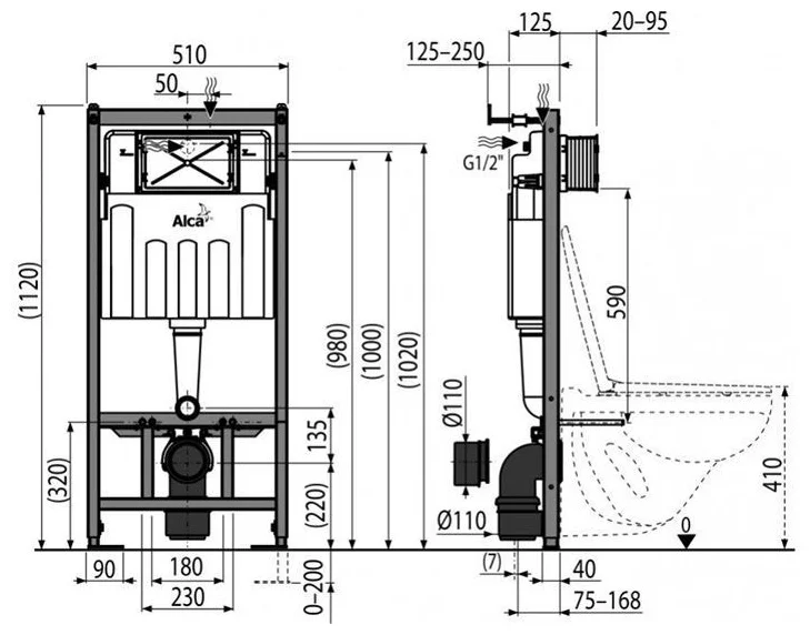 Комплект 4в1: Инсталляция с панелью смыва M71, унитаз с сиденьем Jika Lyra SET22112301