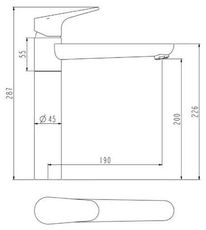 Смеситель для кухни, хром ESKO K9