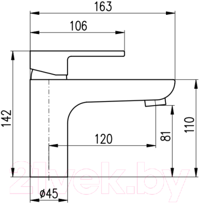 Смеситель для раковины, хром Rav Slezak Vltava VT426.5