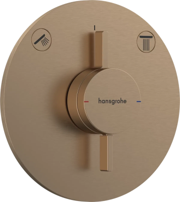 Смеситель для душа, внешняя часть, встраиваемый, бронза Hansgrohe DuoTurn 75418140