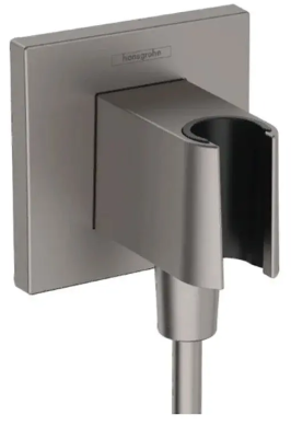 Подключение для душевого шланга с держателем, шл.черный хром Hansgrohe Fixfit Porter E 26889340