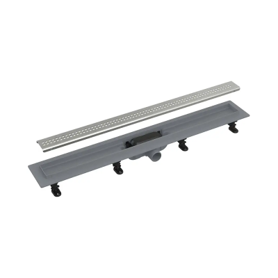 Трап линейный для душа, с порогами для перфорированной решетки Alcaplast Simple APZ9-950M