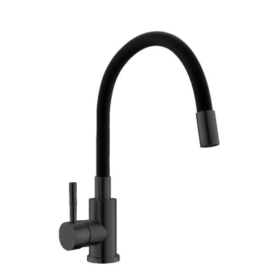 Смеситель для кухни, гибкий излив, черный ESKO Snake K44BTotal