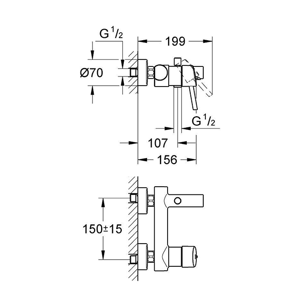 Смеситель для ванны, хром Grohe Concetto 32211001