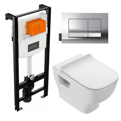 Комплект 4в1: Инсталляция, панель смыва, унитаз с крышкой-сиденьем Jacob Delafon Struktura K22091902