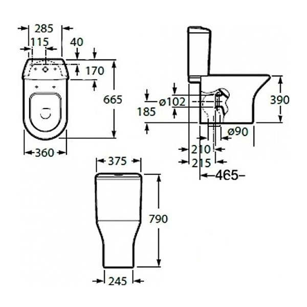 Бачок для унитаза Roсa Leon 7341649000